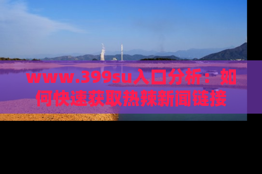 www.399su入口分析：如何快速获取热辣新闻链接
