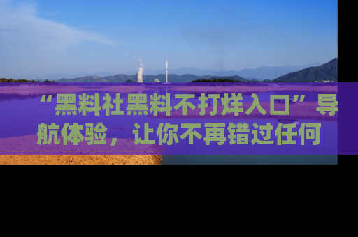 “黑料社黑料不打烊入口”导航体验,让你不再错过任何精彩黑料