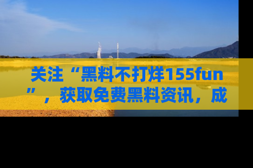 关注“黑料不打烊155fun”，获取免费黑料资讯，成为吃瓜达人不再难！
