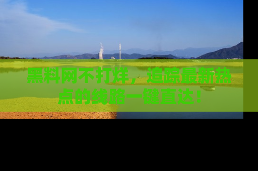 黑料网不打烊，追踪最新热点的线路一键直达！