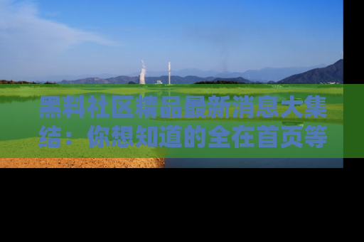 黑料社区精品最新消息大集结：你想知道的全在首页等你探索！