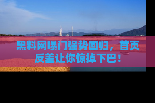 黑料网曝门强势回归，首页反差让你惊掉下巴！