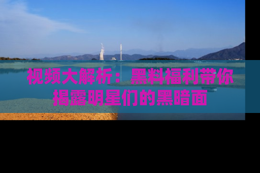 视频大解析：黑料福利带你揭露明星们的黑暗面