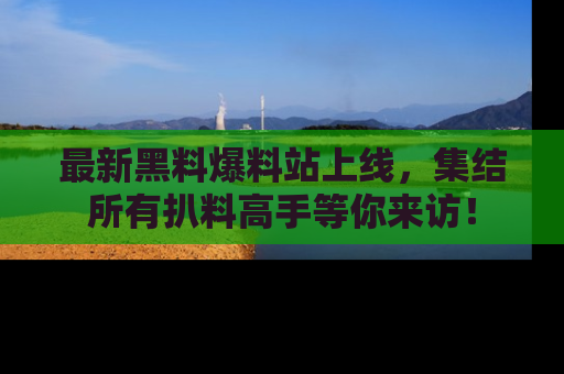 最新黑料爆料站上线,集结所有扒料高手等你来访!